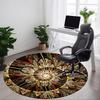 1pc Stained Glass Mandala Chair Carpet for Office, Soft Comfortable Mat For Office, Living Room, Bedroom, Machine Washable Carpet Yy251112097