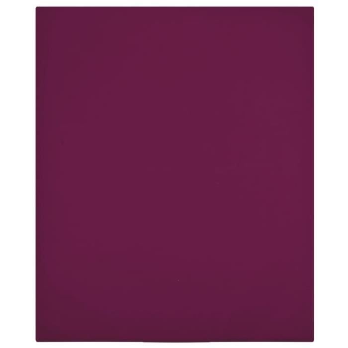 136251 vidaXL Draps-housses Jersey 2 pcs Bordeaux 90x200 cm Coton