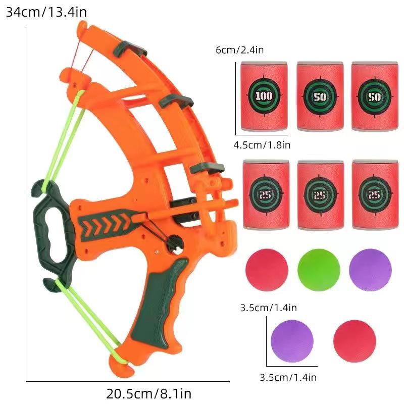 Parent-Child Indoor & Outdoor Crossbow Shooting Toy with EVA Sponge Balls & Target