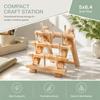 Beech Wood Wooden Thread Rack Foldable Design Bobbin Organizer  For DIY Embroidery