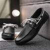 Flat Leather Shoes For Men Business Dress Man Casual Shoe Formal Size 45 Footwear Offer Common Cheap Clearance Korean Style Pu