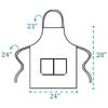 Modern Minimalist Adjustable Polyester Tie-Back Apron - Solid Color for Work