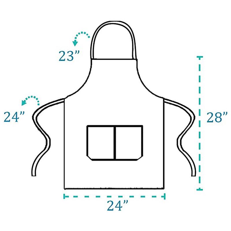 Modern Minimalist Adjustable Polyester Tie-Back Apron - Solid Color for Work