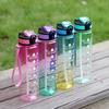 1000ml Large Capacity Water Cup with Handle Straight Mouth Spring Cap Space Cup Plastic Water Cup Sports Outdoor Water Cup