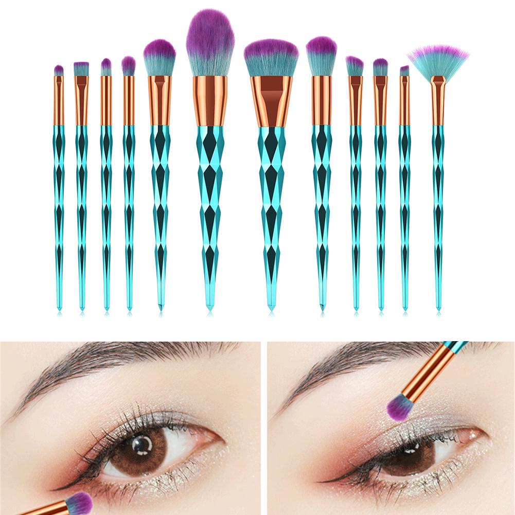 12pcs Loose Powder Foundation Blending Blush Eye Shadow Makeup Brushes Set