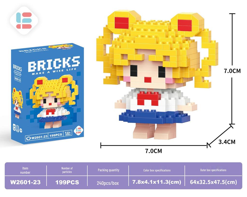 Stavebnice Santa Clause z mikročástic: 60 typů, Slepá krabička kompatibilní s Lego