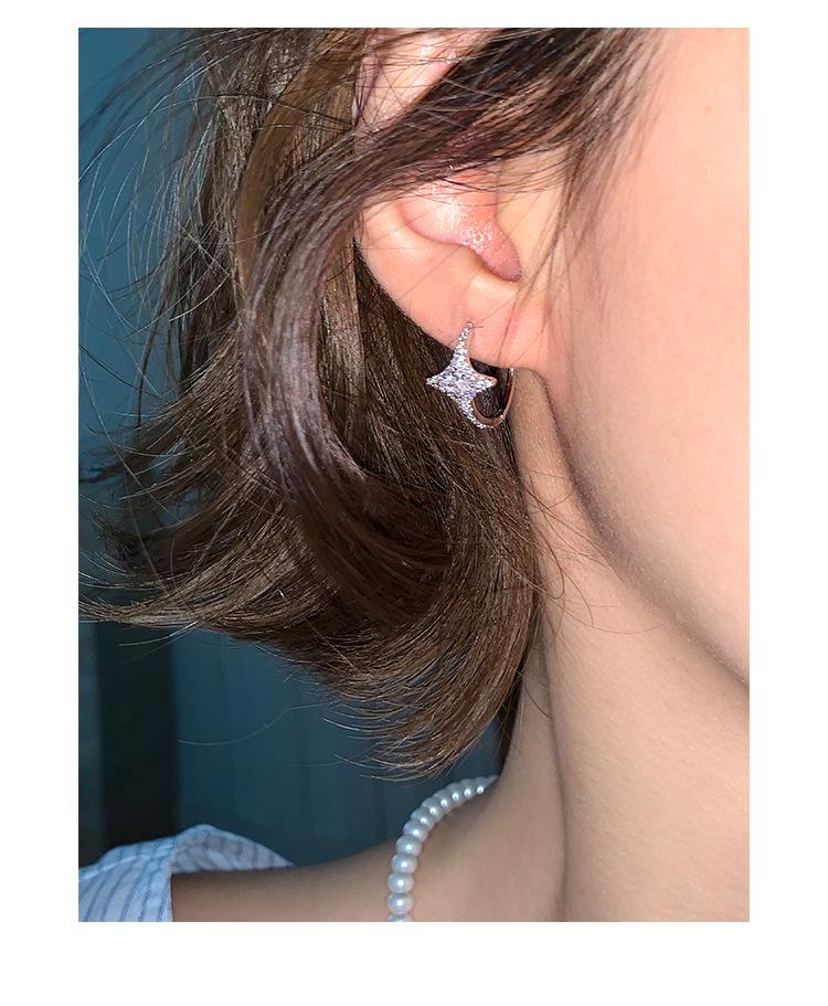 Stylish Zircon Inlaid Starburst Ear Cuffs - Fashionable, Simple, and Elegant Jewelry Design