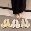 Bow girl versatile not tired feet walking date wear-resistant simple comfortable bag head cool slippers