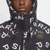Air Jordan x Paris Saint-Germain Down AOP Parka Black Men Outerwear CK9736-010