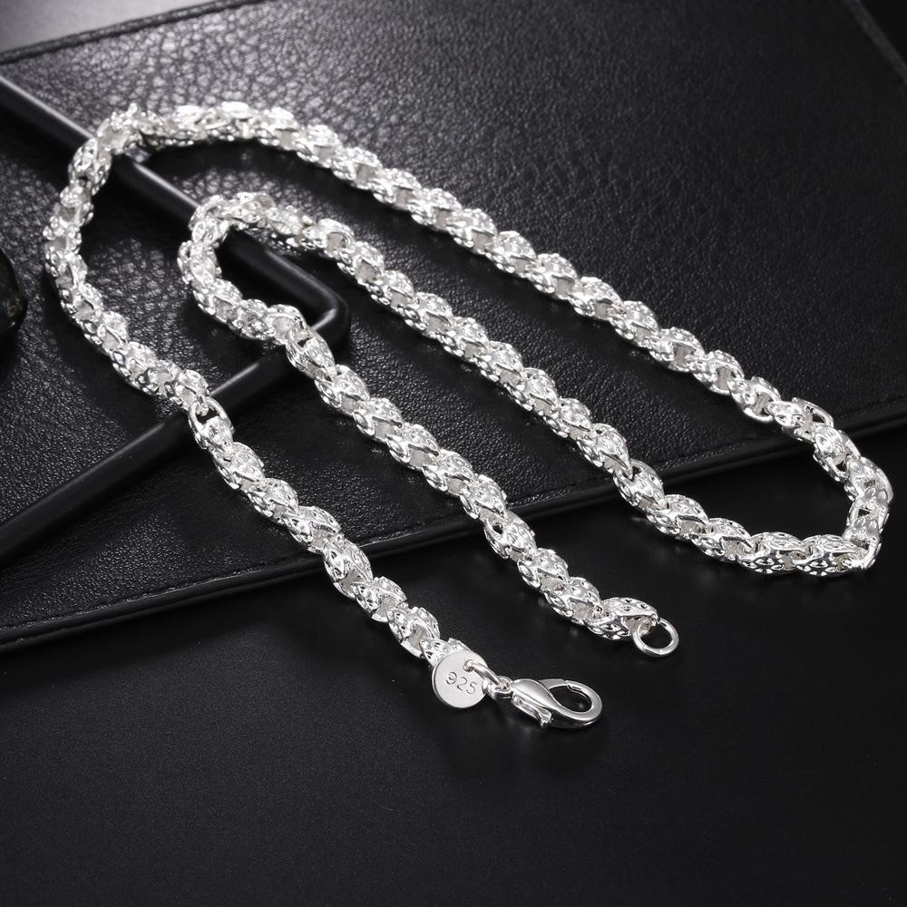 Men s and Women s Quality Fashion New Faucet Necklace 50CM серебряный