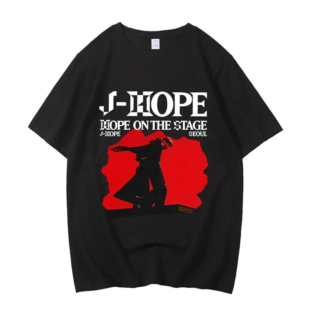 New JHope Hope on The Stage Tour T Shirt Summer Korean Funny T Shirts 2024 Cotton Harajuku Tee Shirt Man Loose Tops