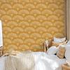 VEELIKE Wallpaper Stickers, Ginger Yellow, Bohemian Floral Pattern, Renovation Sheet, Cutting Sheet, Wall Sticker, 44.5 x 300cm, Heat-Resistant,
