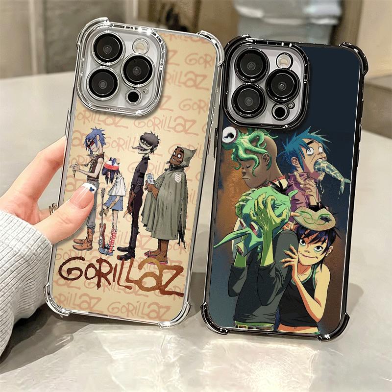 G-Gorillaz Anime Weiche Handyhülle Für iPhone 15 16 17 Air 14 Pro Max 16E Plus 13 12 Mini Galvanisiert Anti-Fall Fundas
