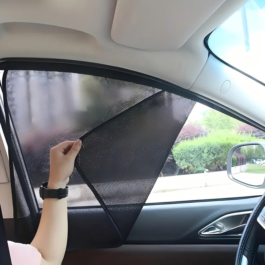 Car Sunshade Magnet, Non Automatic Retractable, Car Interior Sunshade Insulation Panel, Front Side Curtain, Sunshade Mesh