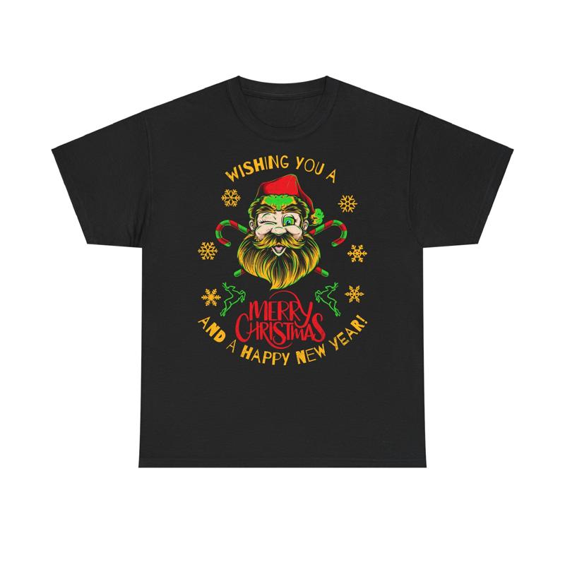 

Wishing You A Merry Christmas T Shirt New Year Wishes Xmas Tee Top - Men s Summer Cotton Graphic Tee S разноцветный