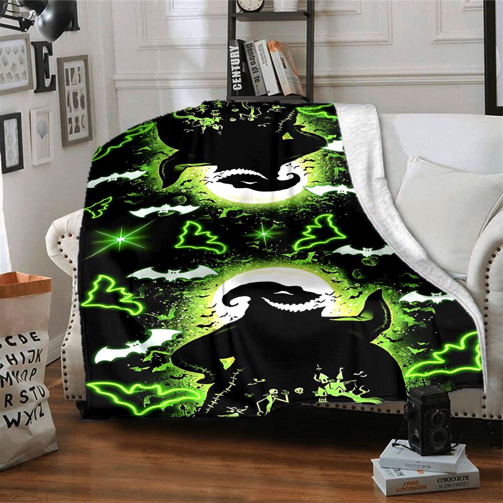 Halloween Night Silhouette Blanket Soft Throw Blanket For Home Bedroom Bed Sofa Travel Office Solid Christmas Blanket