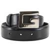 G Buckle Belt 037.394.0959 Black Leather Women Used