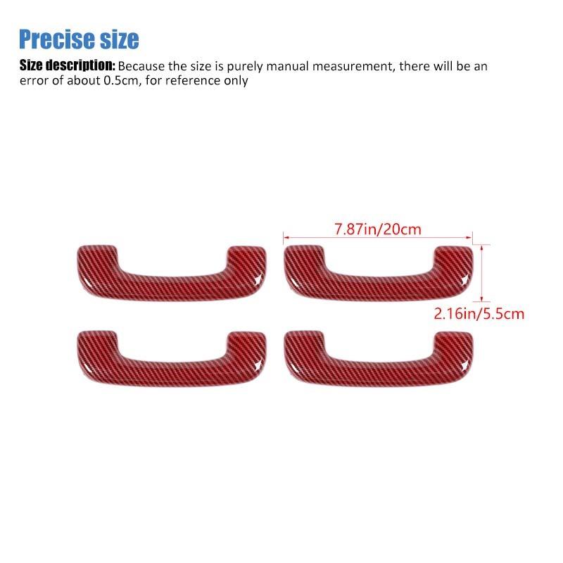 ABS Top Handle Decoration Protective Cover Sticker Fit For Dodge Charger 2011 Up Car Interior Accessories
