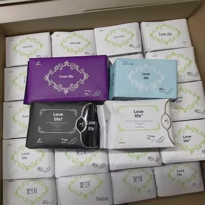 Greenleaf Love Life Sanitary Napkins: Breathable, Soft Cotton Pads with Negative Ions for Day and Night Use.