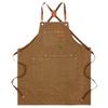 Waterproof Oil-Resistant Canvas Apron for Kitchen and Coffee Shop - Durable, Dirt-Resistant, Plain Color, Custom Logo Available