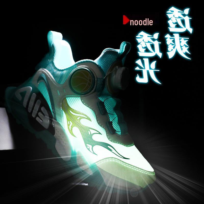 Scarpe da Basket Rosse per Ragazzi Edizione Limitata Anno del Serpente 2025 - Nuovo Stile Autunnale in Rete Traspirante