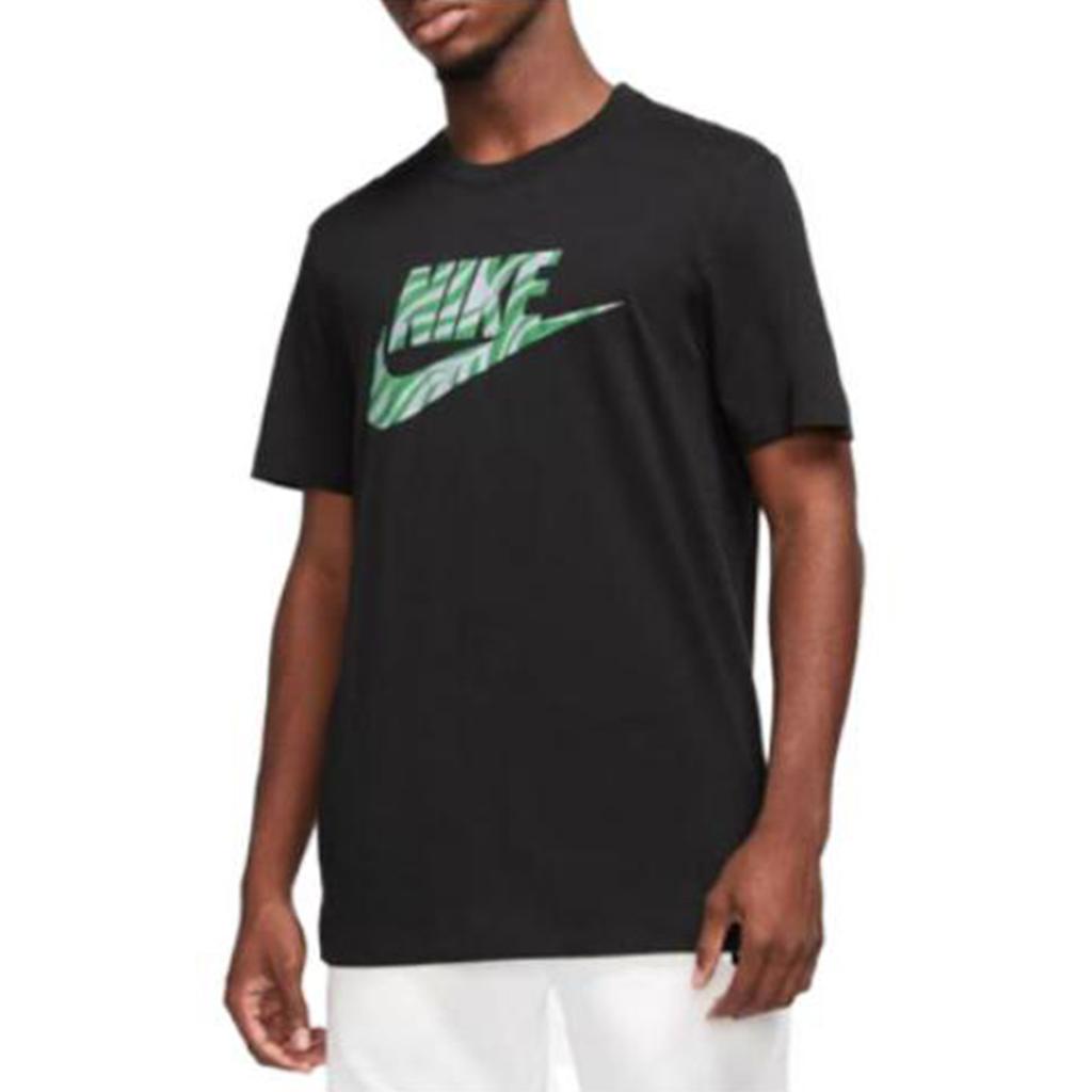Nike Round Neck Letter Print Short Sleeve T-Shirt Men Tops Black FB9820-010