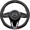 Για Mazda 2 3 5 6 CX-4 CX-5 CX-7 CX-8 CX-30 CX-50 MX5 Miata RX-7 RX-8 Axela Atenza Αυτοκίνητο Κάλυμμα Τιμονιού από Δέρμα και Ανθρακονήματα
