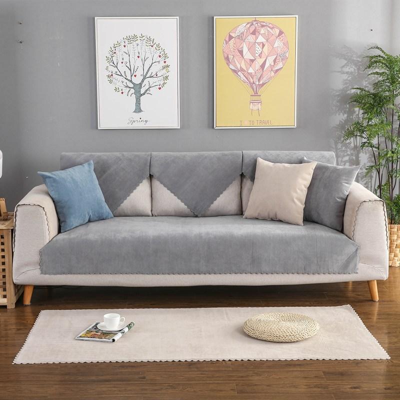 Four Seasons Universal Waterproof and Urine-proof Sofa Cushion Simple Fabric Non-slip Leather Cushion Full Cover