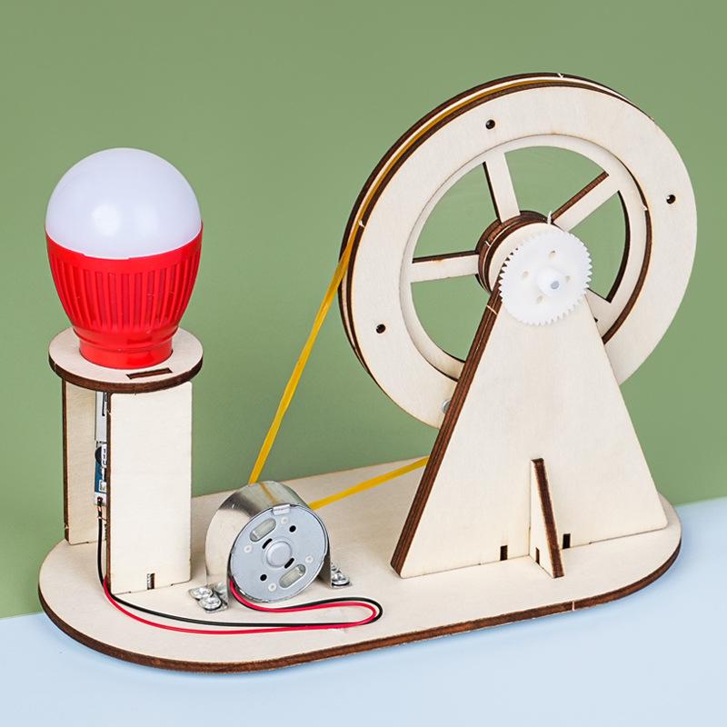 Student Hand-Crank Science Generator DIY Kit for Creative Experiments