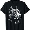 White Portrait _ American Pitbull Terrier T-Shirt