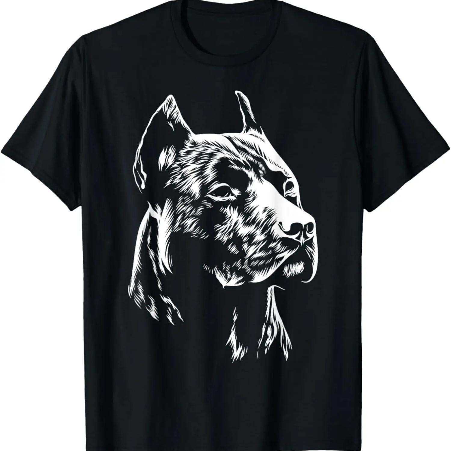 White Portrait _ American Pitbull Terrier T-Shirt S чёрный