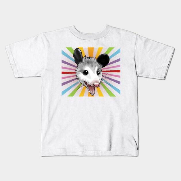 Boys Girls Soft Cotton Graphic Tees Awesome Possum Breathable Daily School Wear Kids T-Shirts