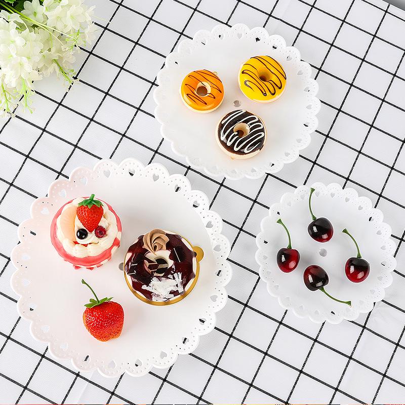 European Tray Holiday Party Three-layer Fruit Plate Dessert Candy Dish Cake Stand Self-help Display Home Table Decoration Trays