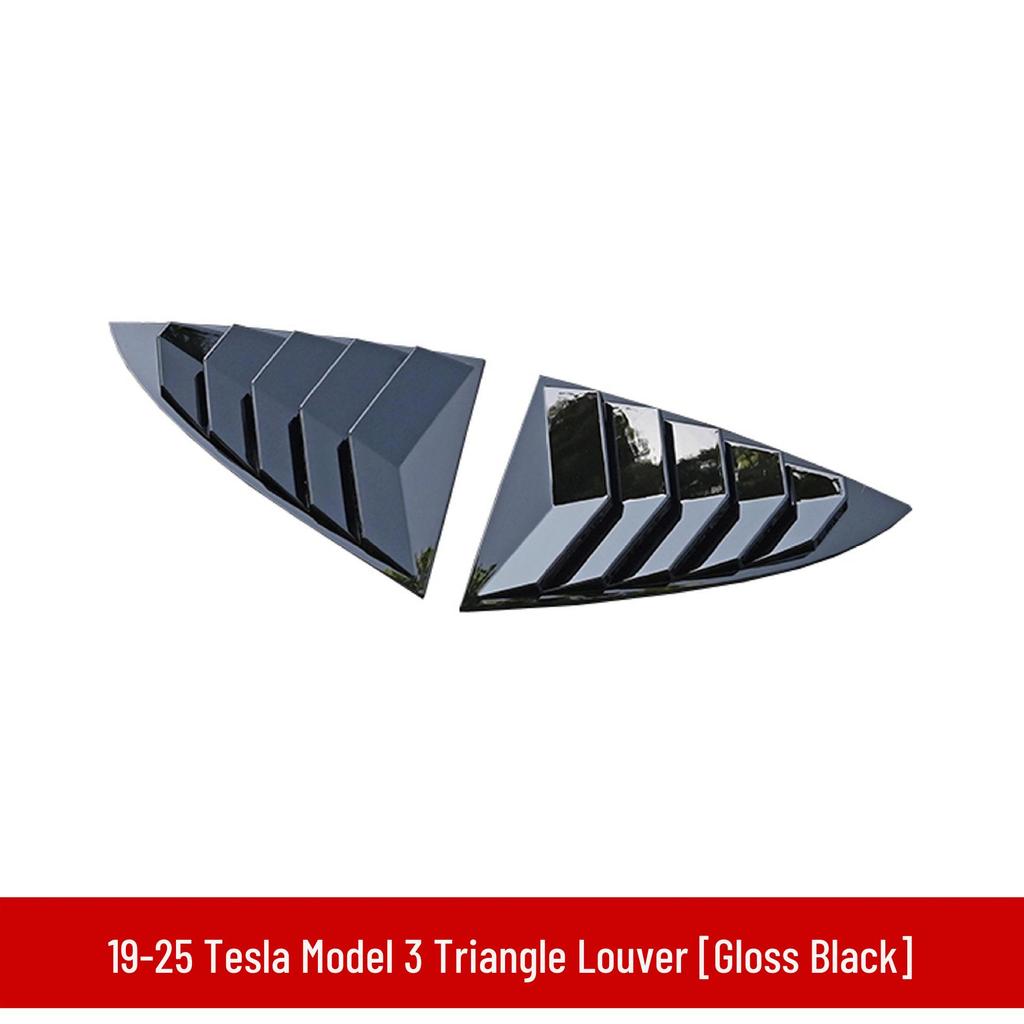 Tesla Model 3 (2019-2025) Front Lip Body Kit with Louvers, Side Skirts, Rear Diffuser, and Tail Wing (Hole-Free Design)