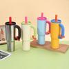 New Dopamine Vacuum Straw Cups Double-layer Large Capacity Straw Insulated Ice Cup Stainless Steel Portable Insulated Cup
