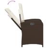 Vidaxl 5-Cz. Garden Furniture Set With Cushions, Brown, Poly Rattan