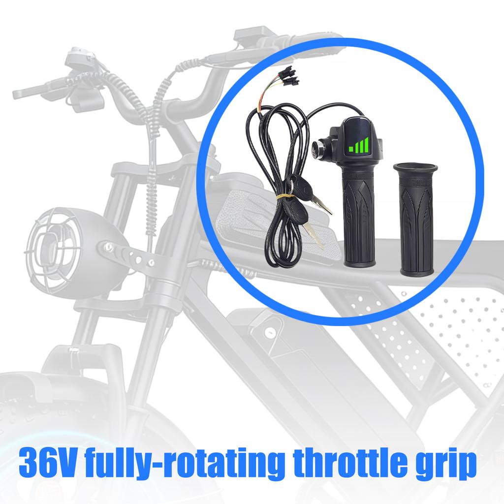 LCD Speed Display Throttle 36V 48V Twist Grip Throttle Controller 3Pin For Electric Bicycles And Scooters