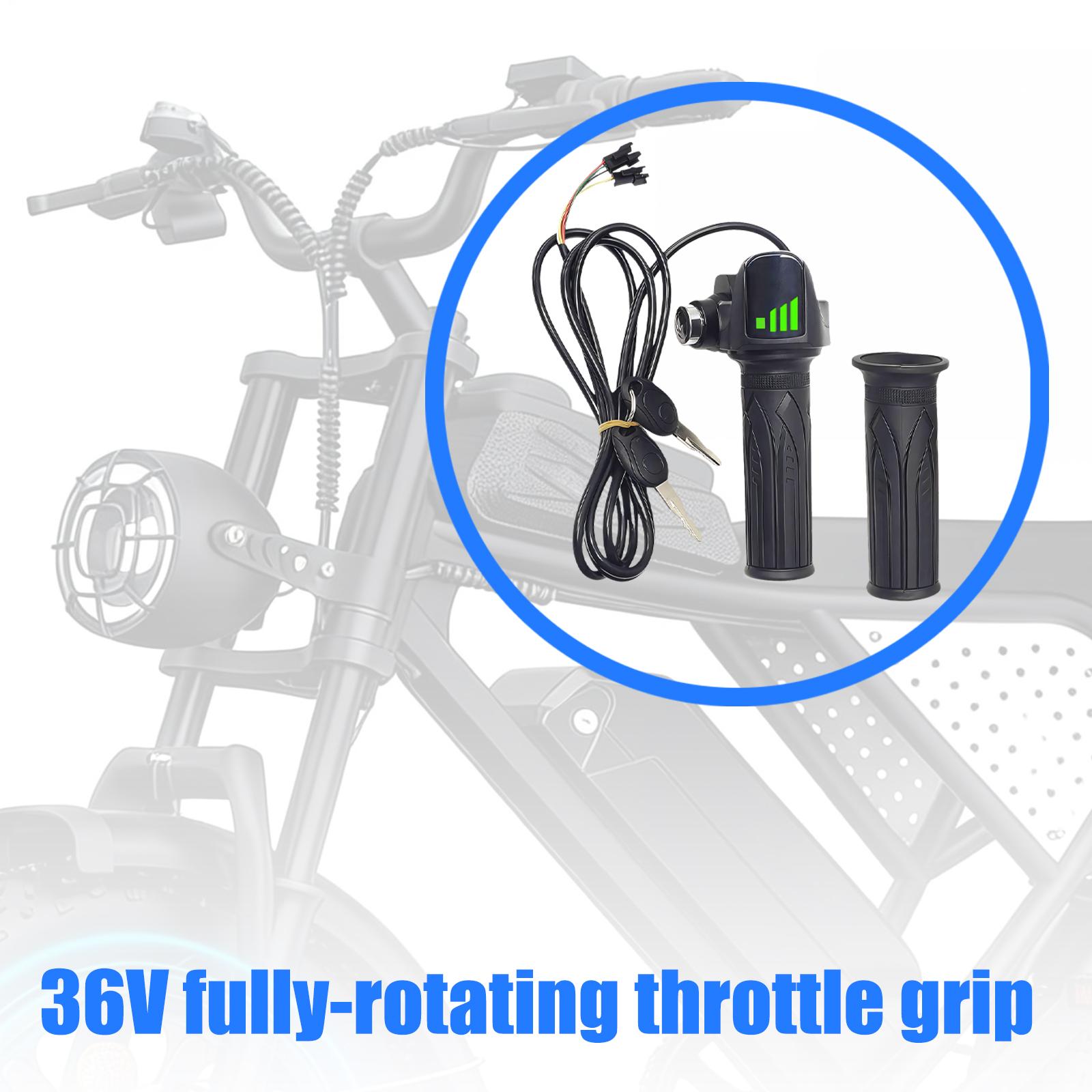 LCD Speed Display Throttle 36V 48V Twist Grip Throttle Controller 3Pin For Electric Bicycles And Scooters