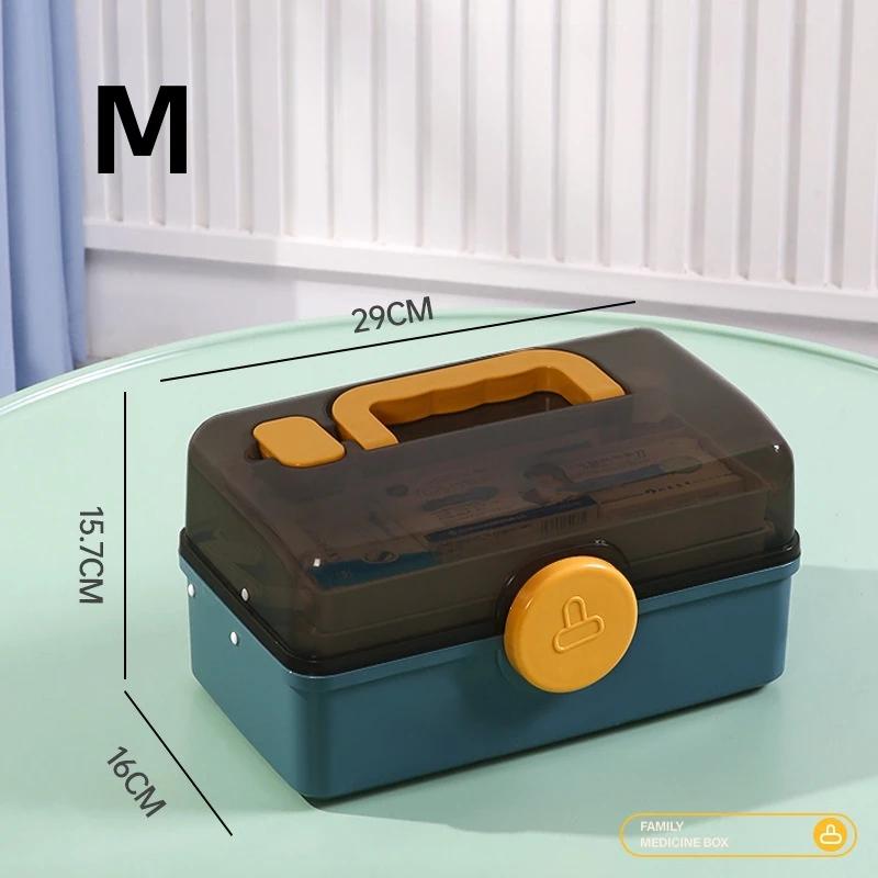 Super Large Capacity Pill Cases Organizer First Aid Kit Family Multilayer Box For Home Handle Medicine Storage Plastic Container