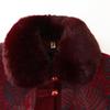 Elegant Fleece-Lined Wool Coat for Middle-Aged & Elderly Women - Cozy, Thickened Winter Jacket for Moms