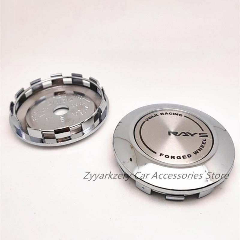 AAYP1 4pcs Volk VR Rays Racing 76mm 73mm Wheel Caps Car Center Hubcaps TE37SL Rims ABS Cover Car Styling