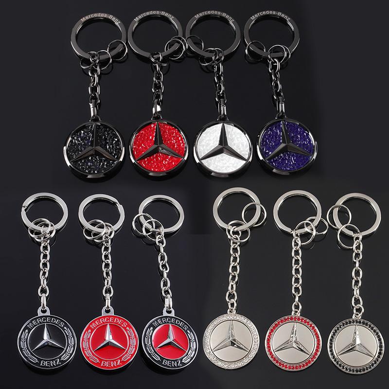 UHBKX1 2025 Hot Car Key Sticker Auto Control Keychain Badge Accessories For Mercedes Benz AMG Smart W205 C300 W203 W206 W108 W124 W126