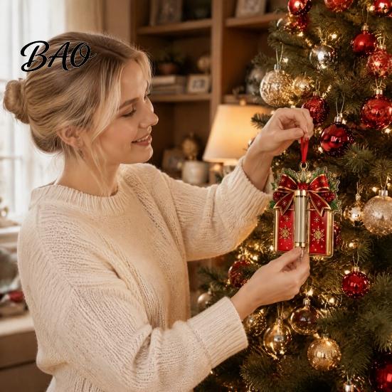 Clear Money Holder Capsule Christmas Cash Gift Ornament, Acrylic Holder, Funny Xmas Tree/Bow/Santa/Bell Shaped Hanging Decoration for Tree,