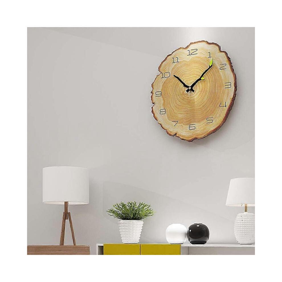New product,Silent Vintage Wall Clock Wood Wall Clock, Kitchen Wall Clock, Retro Vintage Wall Clock for Home Living Room Kitchen 28x30cm