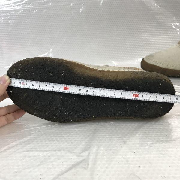 Columbia crepe sole short boots 24.5 beige desert high-cut shoes sneakers(USED)