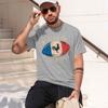 2026 New Model Summer Unisexs 100 Pure Cotton Rugby Graphic Print Fashionable Casual Loose Sports Round Neck Short Sleeved Tshir