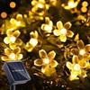 LED Solar String Lights Cherry Blossom Garland Lights Outdoor Solar Garden Patio Decor Lights Christmas Wedding Party Decoration