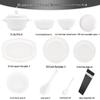 Bone China Pure White Underglaze Bowl & Plate Set - Household Porcelain Tableware, Gift Boxed