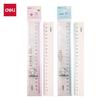 Deli V755 V756 Fashion Color Series Plastic Ruler Student Stationery Drawing Scale Tool
