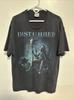 Vintage Disturbed 90s Heavy Metal Band Shirt Size XL Faded Black Y2K Unisex T-Shirt